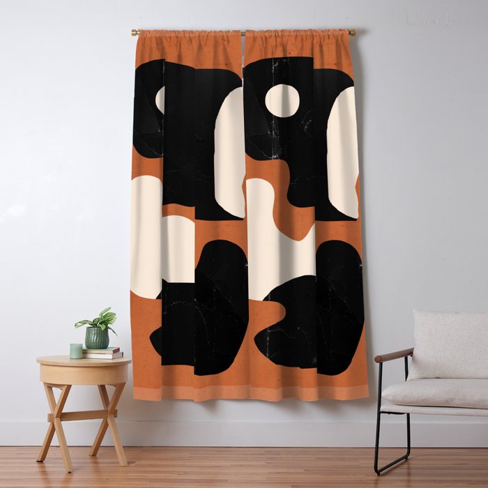 Modern Abstract Minimal Shapes 108 Window Curtain Gallery Image 5