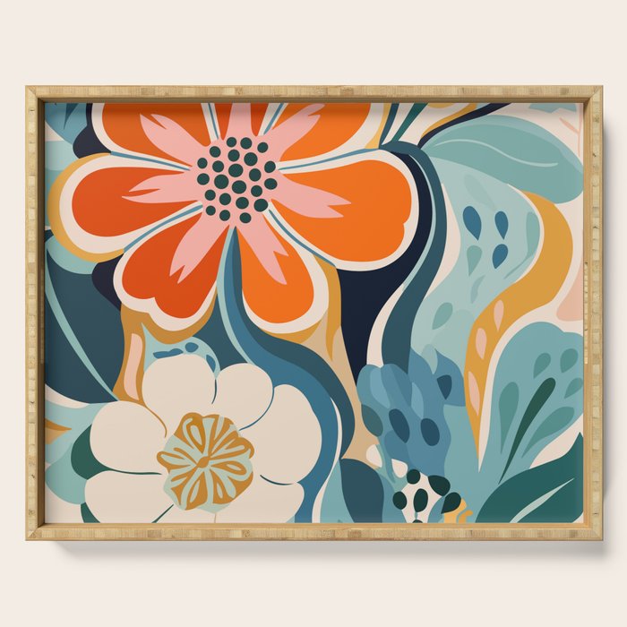 Austin Flower Market Print Serving Tray Gallery Image 1