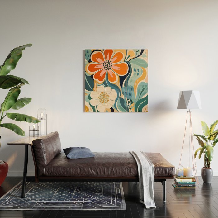 Austin Flower Market Print Wood Wall Art Gallery Image 2