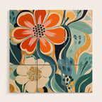 Austin Flower Market Print Wood Wall Art Gallery Image 1