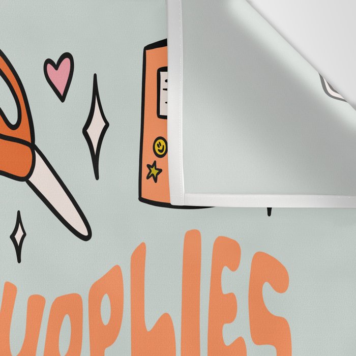 School Supplies Make Me Happy Wall Tapestry Gallery Image 3