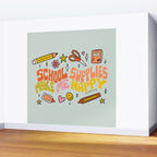 School Supplies Make Me Happy Wall Mural Gallery Image 2