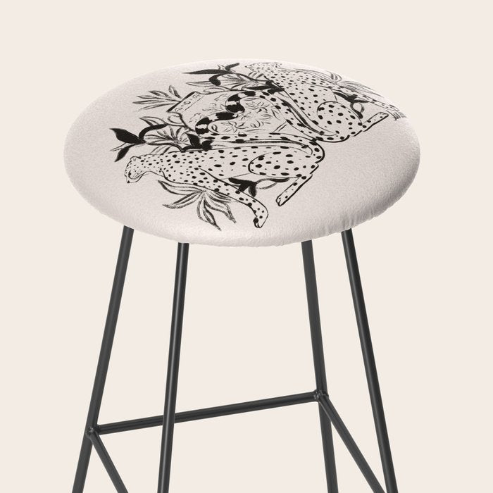 Cheetah Symmetry lines  Stool Gallery Image 2