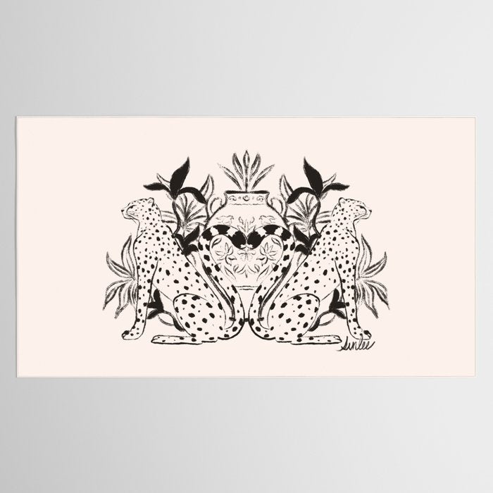 Cheetah Symmetry lines  Tablecloth Gallery Image 2