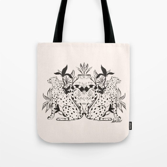 Cheetah Symmetry lines  Tote Bag Gallery Image 1
