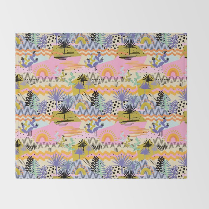 Summer in Palm Springs Throw Blanket Gallery Image 2