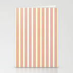 Pastel Pink And Gold Braid Cabana Stripes On Off-White Cream Vintage Aesthetic Stationery Card Gallery Image 2