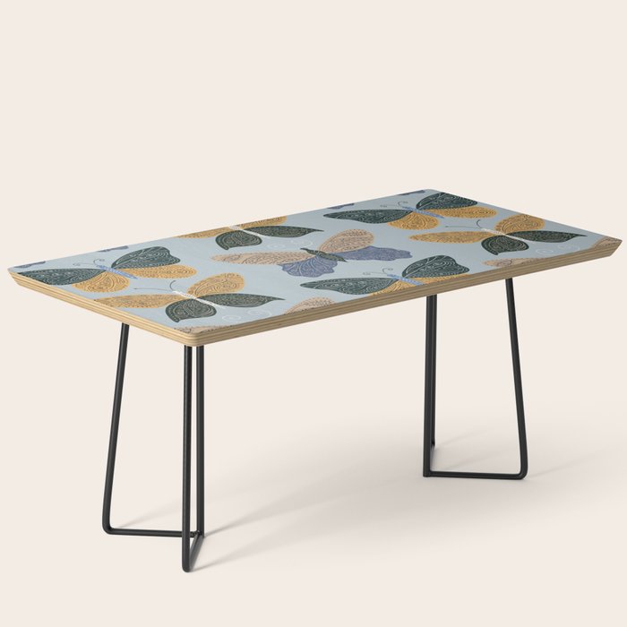 Tattooed Butterflies - Blue & Yellow Coffee Table Gallery Image 1