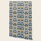 Tattooed Butterflies - Blue & Yellow Wallpaper Gallery Image 2