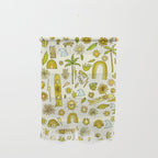 doodle daydreams sunshine and good vibes // retro art by surfy birdy Wall Hanging Gallery Image 1