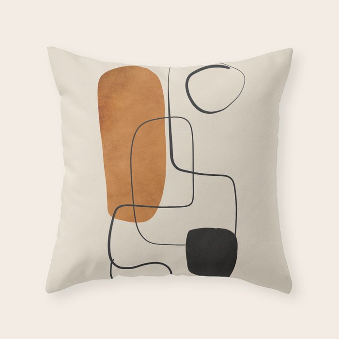 Abstract Minimal Shapes 137 Throw Pillow Gallery Image 1