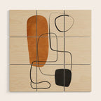 Abstract Minimal Shapes 137 Wood Wall Art Gallery Image 1