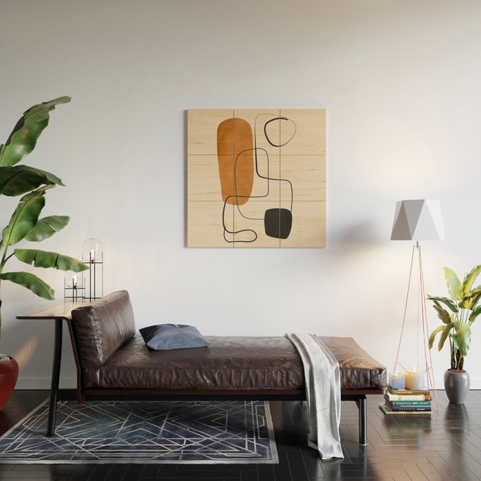 Abstract Minimal Shapes 137 Wood Wall Art Gallery Image 2