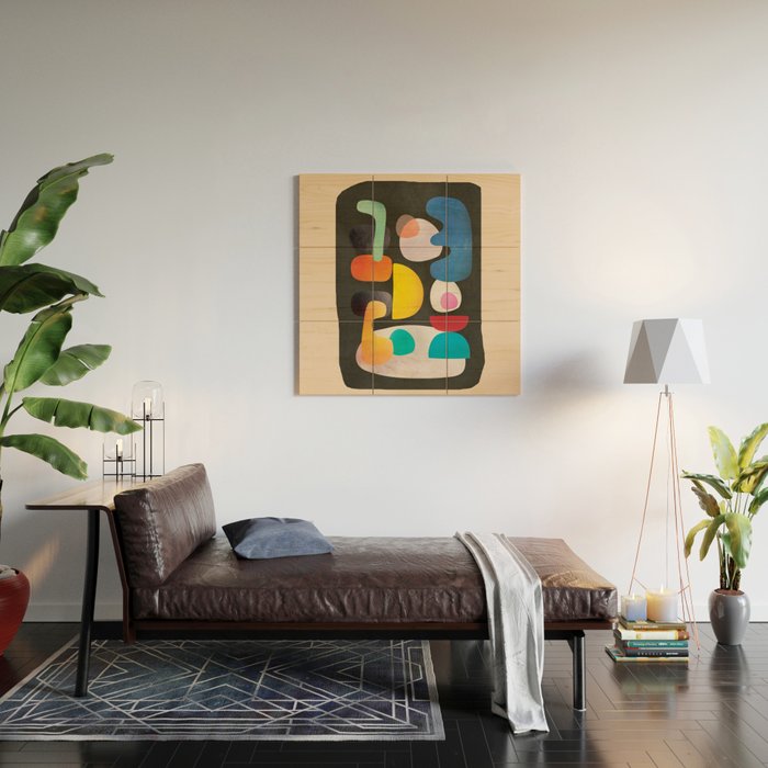 Abstract Modern Art 28 Wood Wall Art Gallery Image 2