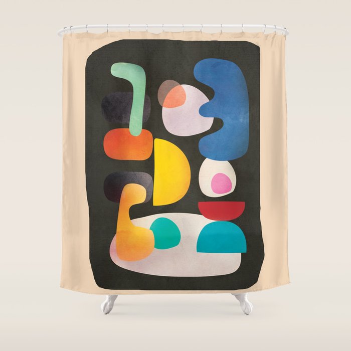 Abstract Modern Art 28 Shower Curtain Gallery Image 1