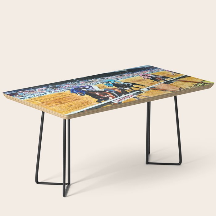 TRIFECTA - Saratoga Springs - Original Art- Horse Racing Coffee Table Gallery Image 1