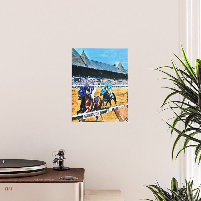 TRIFECTA - Saratoga Springs - Original Art- Horse Racing Poster Gallery Image 2
