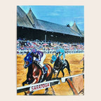 TRIFECTA - Saratoga Springs - Original Art- Horse Racing Poster Gallery Image 4