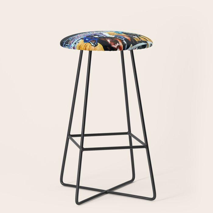 TRIFECTA - Saratoga Springs - Original Art- Horse Racing Stool Gallery Image 1