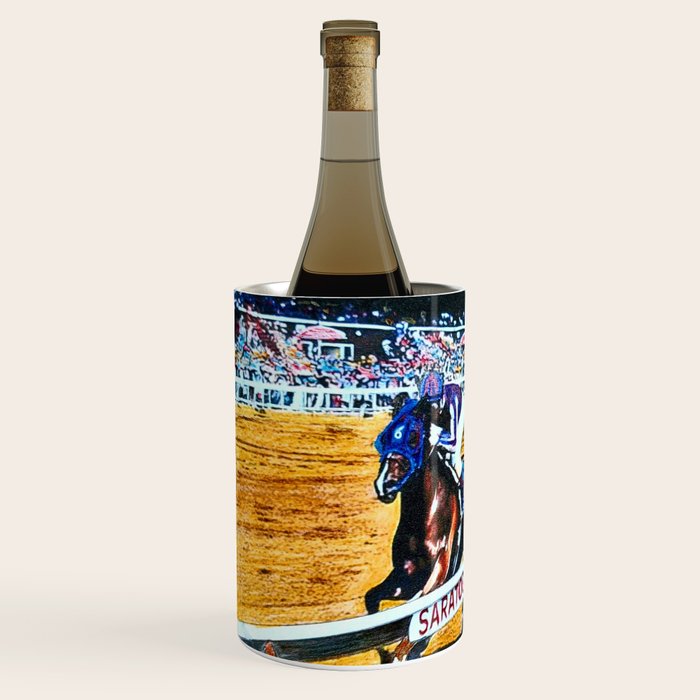 TRIFECTA - Saratoga Springs - Original Art- Horse Racing Wine Chiller Gallery Image 2