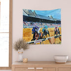 TRIFECTA - Saratoga Springs - Original Art- Horse Racing Wall Tapestry Gallery Image 2