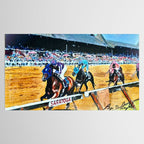 TRIFECTA - Saratoga Springs - Original Art- Horse Racing Tablecloth Gallery Image 2