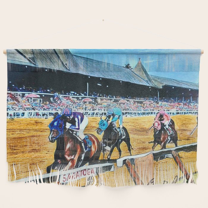 TRIFECTA - Saratoga Springs - Original Art- Horse Racing Wall Hanging Gallery Image 1