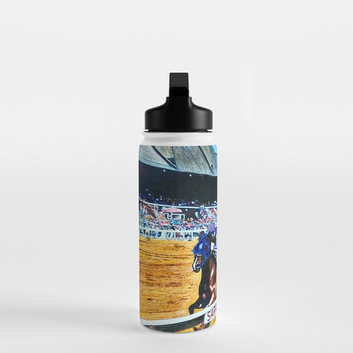 TRIFECTA - Saratoga Springs - Original Art- Horse Racing Water Bottle Gallery Image 3