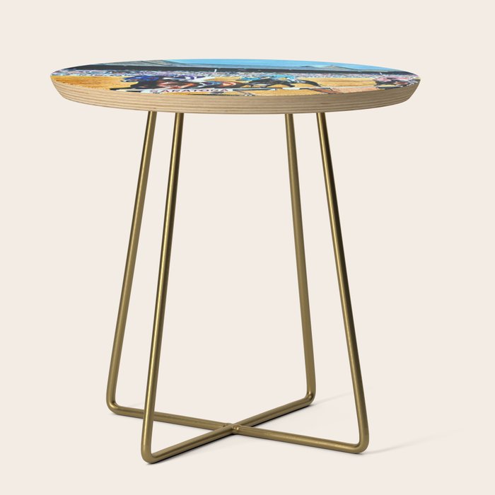 TRIFECTA - Saratoga Springs - Original Art- Horse Racing Side Table Gallery Image 1
