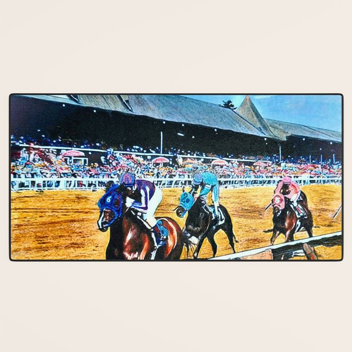 TRIFECTA - Saratoga Springs - Original Art- Horse Racing Desk Mat Gallery Image 3