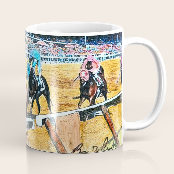 TRIFECTA - Saratoga Springs - Original Art- Horse Racing Coffee Mug Gallery Image 1
