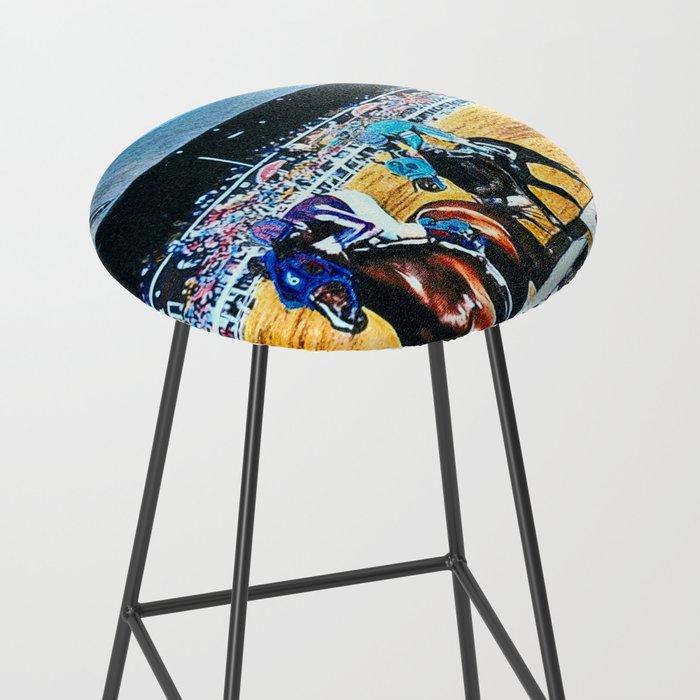 TRIFECTA - Saratoga Springs - Original Art- Horse Racing Stool Gallery Image 2