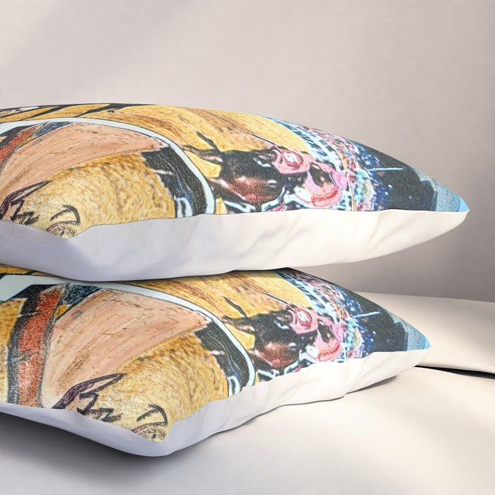 TRIFECTA - Saratoga Springs - Original Art- Horse Racing Pillow Sham Gallery Image 3