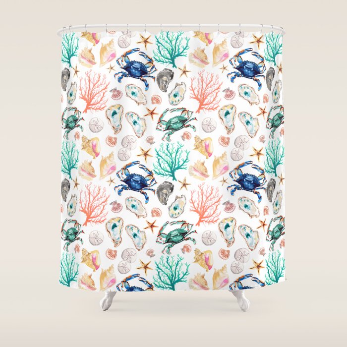 Coastal Vibes Shower Curtain Gallery Image 1