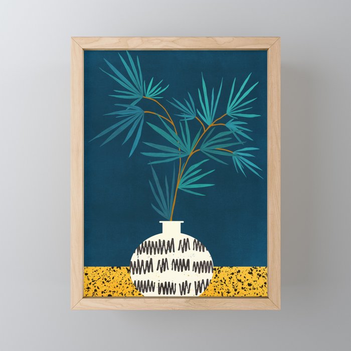 Night Palm Blues Mini Art Print Gallery Image 1