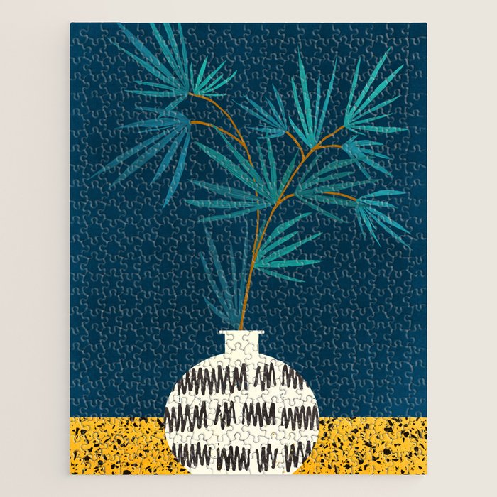 Night Palm Blues Jigsaw Puzzle Gallery Image 1