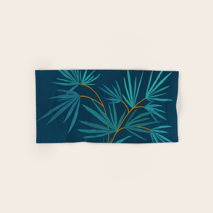 Night Palm Blues Bath Towel Gallery Image 1