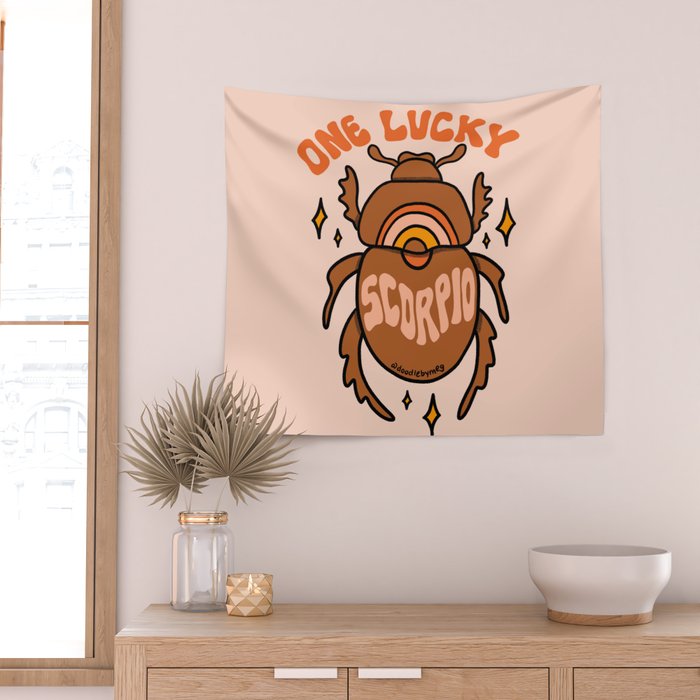 One Lucky Scorpio Wall Tapestry Gallery Image 2