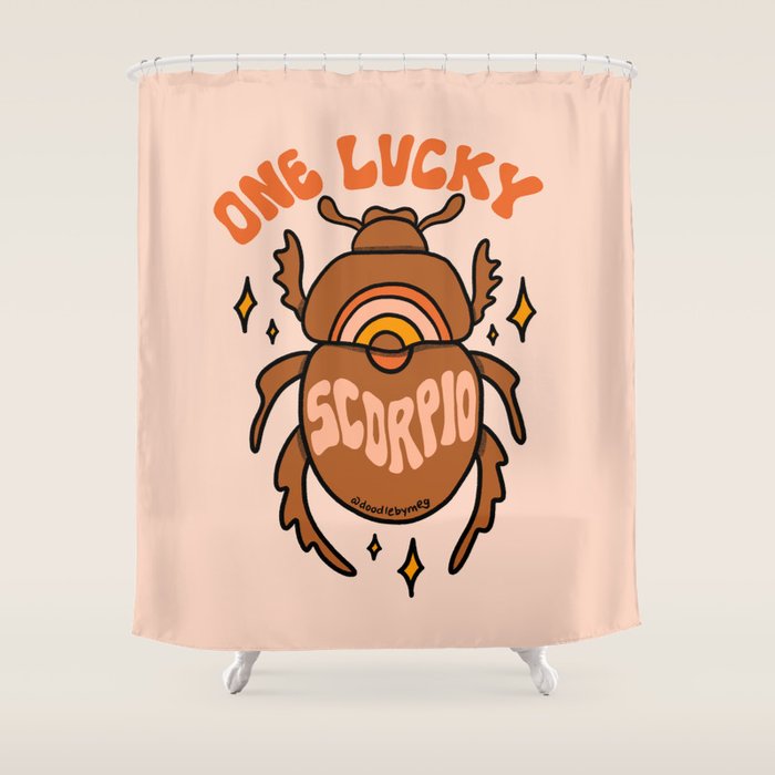 One Lucky Scorpio Shower Curtain Gallery Image 1