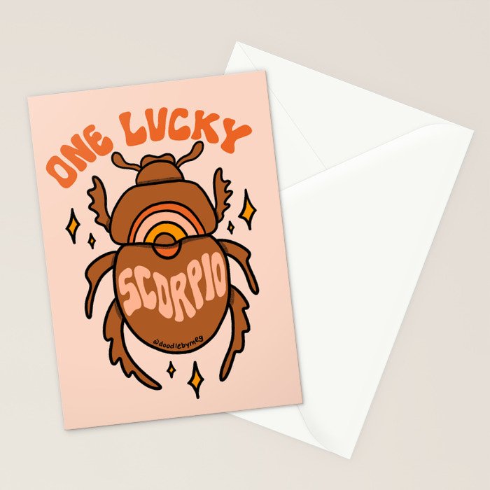 One Lucky Scorpio Stationery Card Gallery Image 2