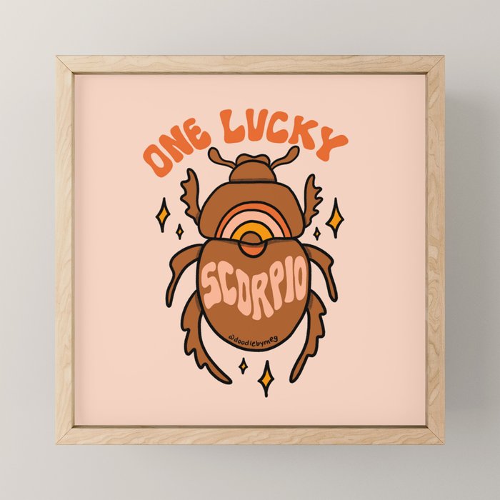 One Lucky Scorpio Mini Art Print Gallery Image 1