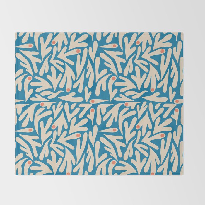Henri Matisse Abstract Tropical Cut Out Pattern II Throw Blanket Gallery Image 2