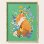 Fox in Flower Garden Serving Tray Gallery Image 1