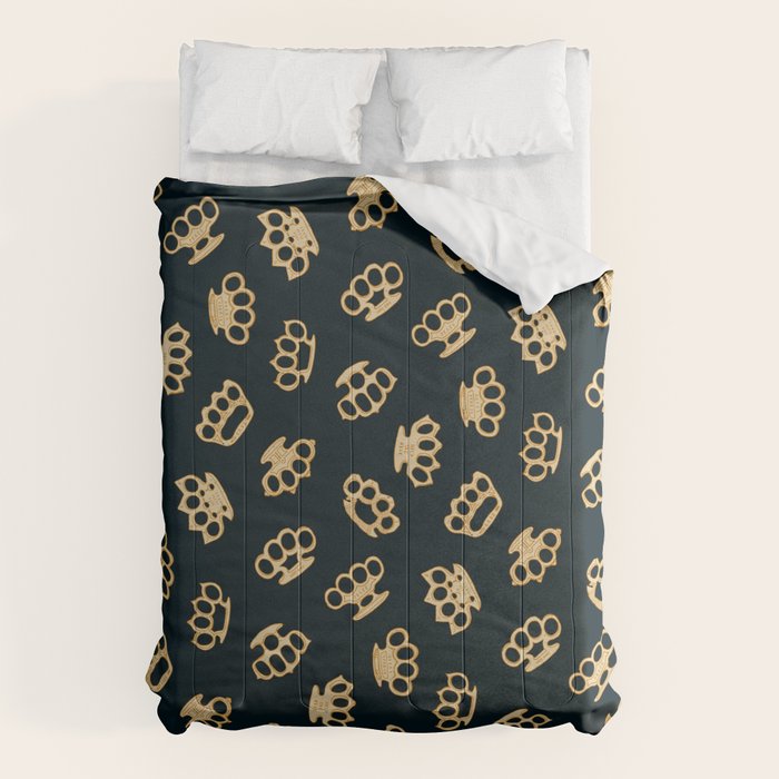 Brass Knuckles With Good Thoughts Comforter Gallery Image 6