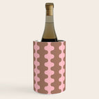 Wavy Stripes Ogee A-Go-Go Eclectic Vertical Pattern in Mocha and Soft Pink Wine Chiller Gallery Image 1