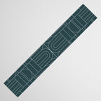 Deco Geometric 04 Teal Table Runner Gallery Image 3