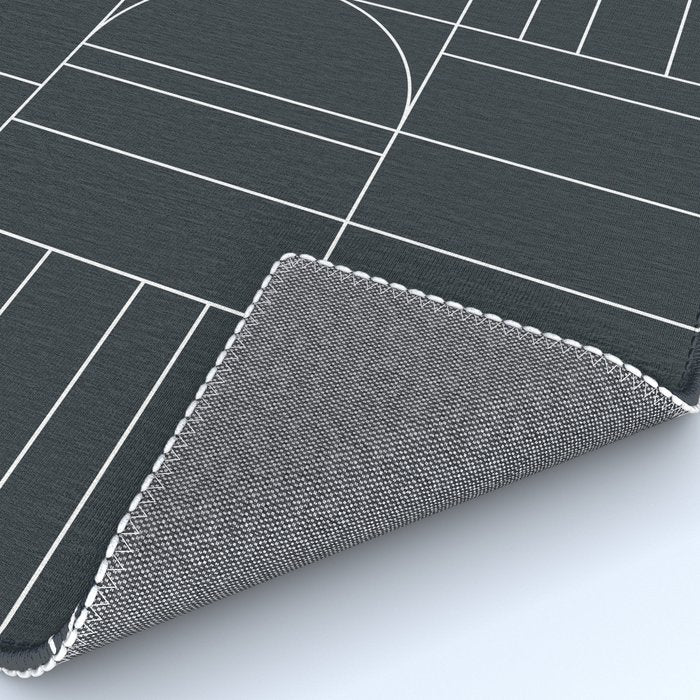 Deco Geometric 04 Black Rug Gallery Image 4