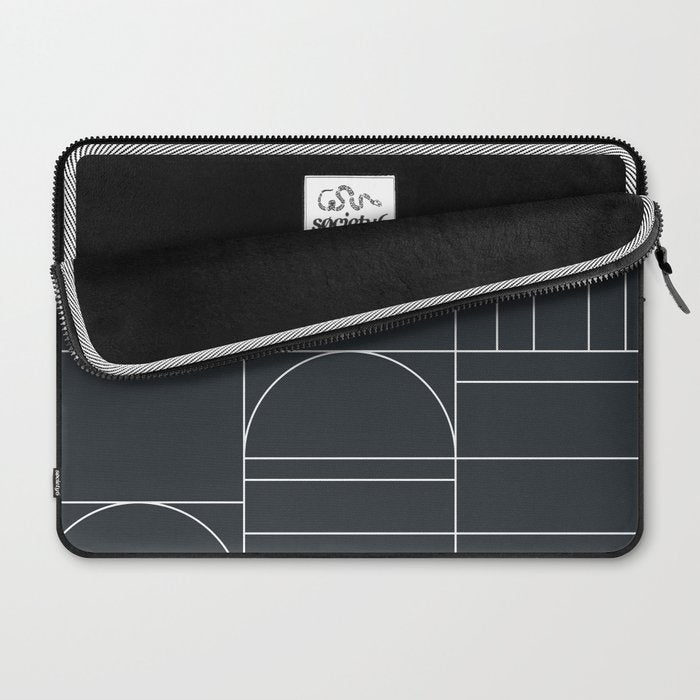 Deco Geometric 04 Black Laptop Sleeve Gallery Image 2