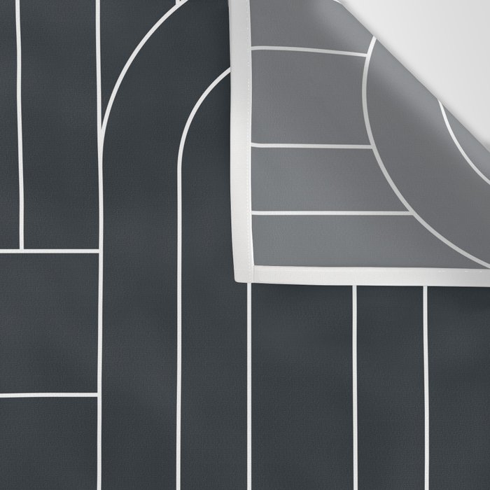 Deco Geometric 04 Black Wall Tapestry Gallery Image 3