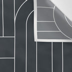 Deco Geometric 04 Black Wall Tapestry Gallery Image 3